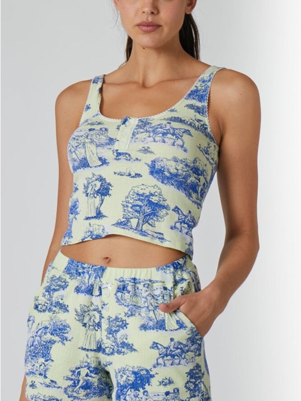 Rachel Antonoff “Manhunt Toile” Budde pajama set